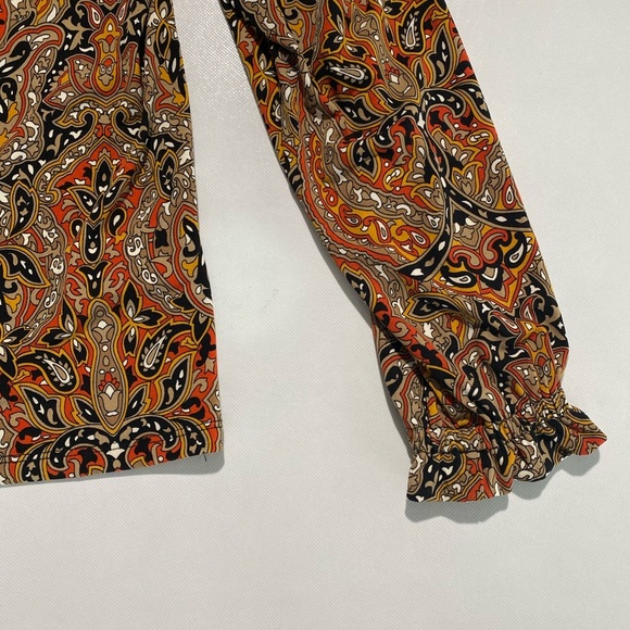 NEW Size M MICHAEL Michael Kors Ruffled Off-The-Shoulder Top Brt Trractta $88 - Picture 4 of 11